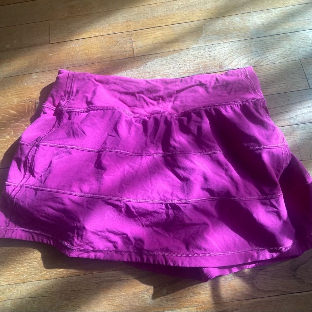 lululemon magenta pace rival skirt